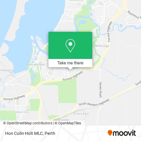 Hon Colin Holt MLC map