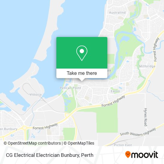 CG Electrical Electrician Bunbury map