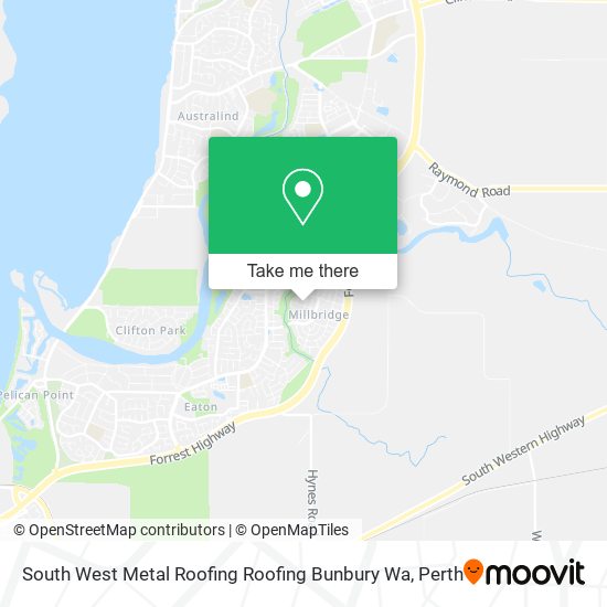 South West Metal Roofing Roofing Bunbury Wa map