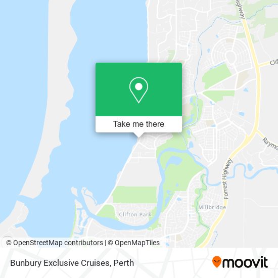 Bunbury Exclusive Cruises map