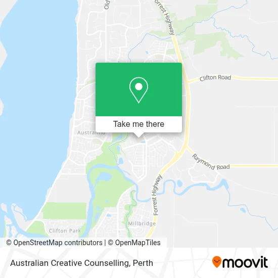 Mapa Australian Creative Counselling