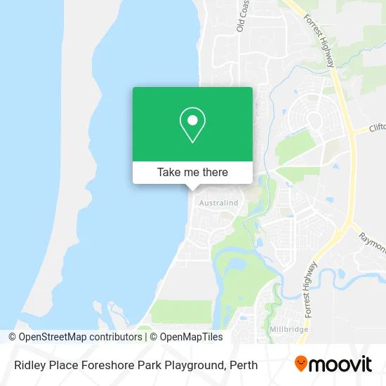 Mapa Ridley Place Foreshore Park Playground