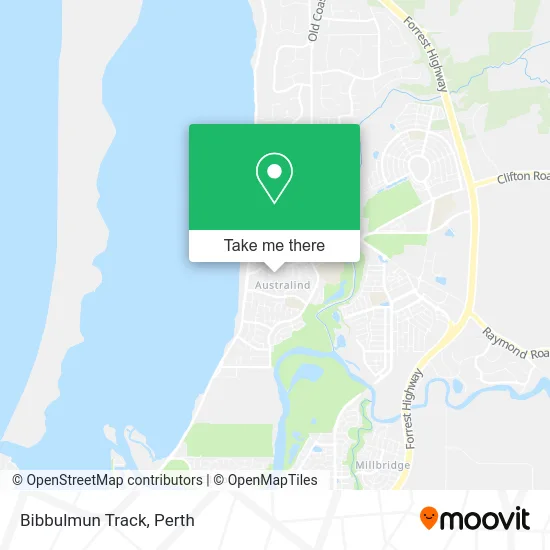 Mapa Bibbulmun Track