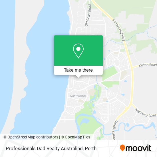 Professionals Dad Realty Australind map