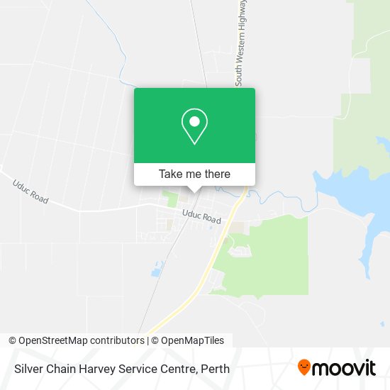 Mapa Silver Chain Harvey Service Centre