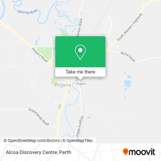 How to get to Alcoa Discovery Centre in Pinjarra by bus or train?