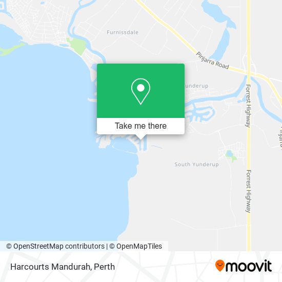 Mapa Harcourts Mandurah