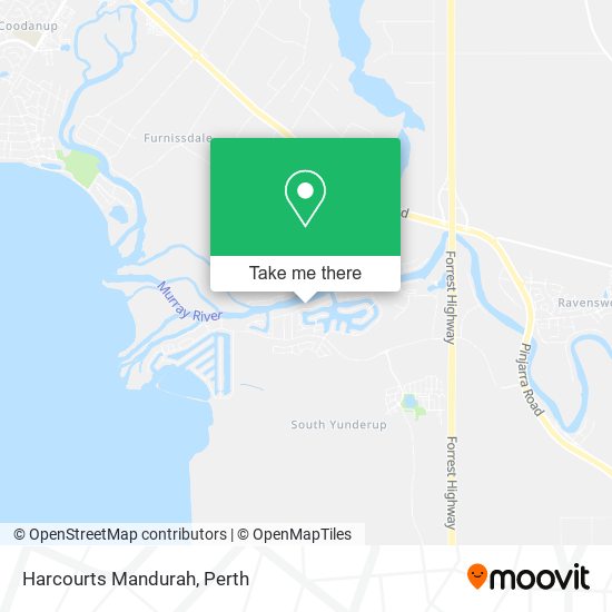 Mapa Harcourts Mandurah