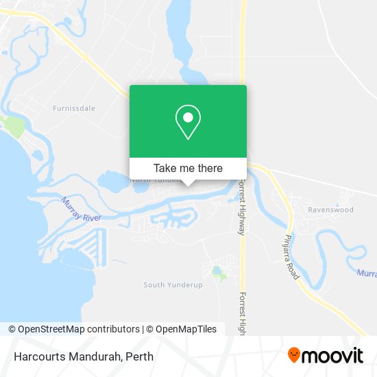 Mapa Harcourts Mandurah