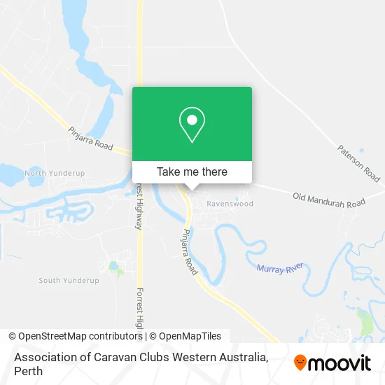 Association of Caravan Clubs Western Australia map
