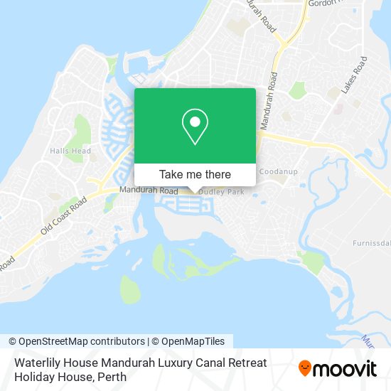 Waterlily House Mandurah Luxury Canal Retreat Holiday House map