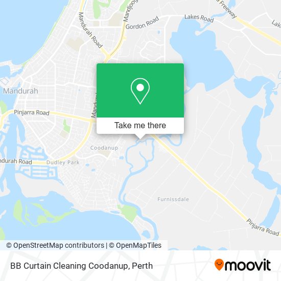 BB Curtain Cleaning Coodanup map