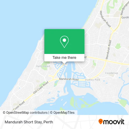 Mapa Mandurah Short Stay