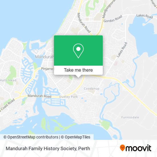 Mandurah Family History Society map