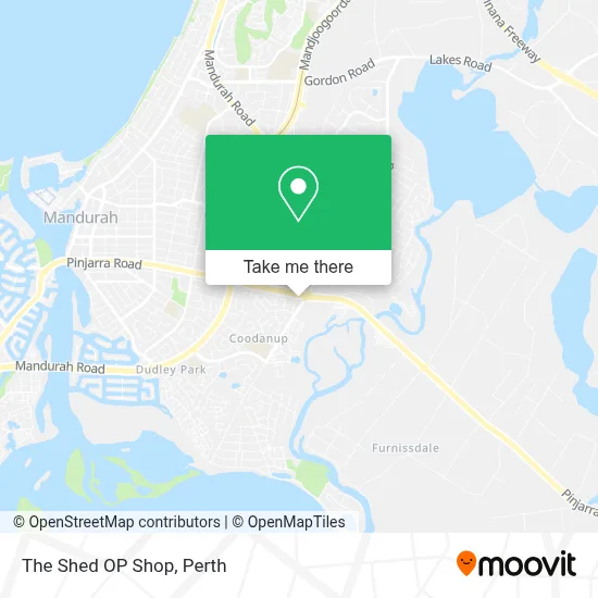 Mapa The Shed OP Shop