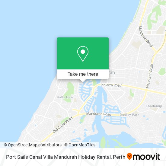 Mapa Port Sails Canal Villa Mandurah Holiday Rental