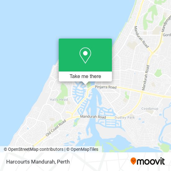 Mapa Harcourts Mandurah