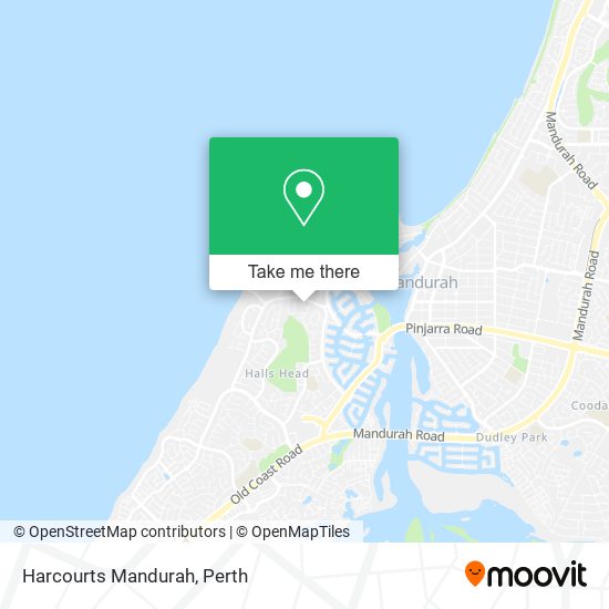 Mapa Harcourts Mandurah