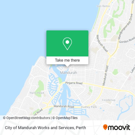 Mapa City of Mandurah Works and Services