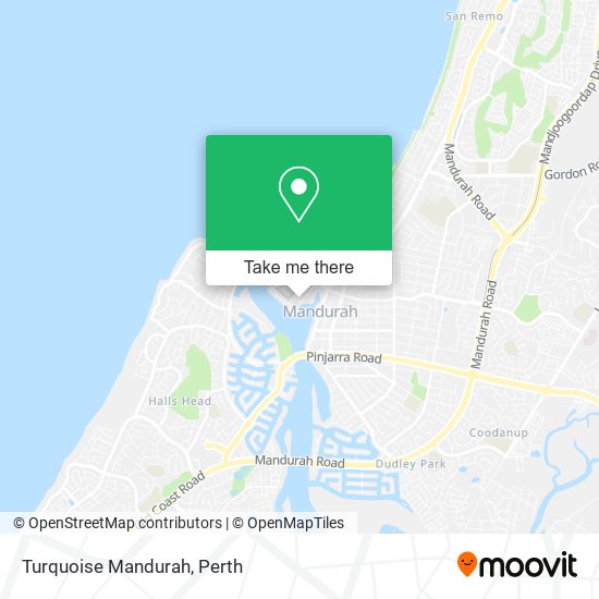 Turquoise Mandurah map