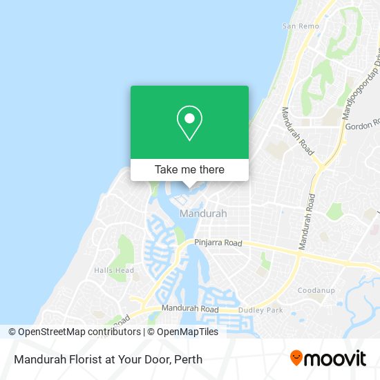 Mandurah Florist at Your Door map