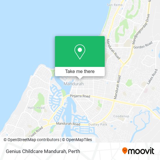 Genius Childcare Mandurah map