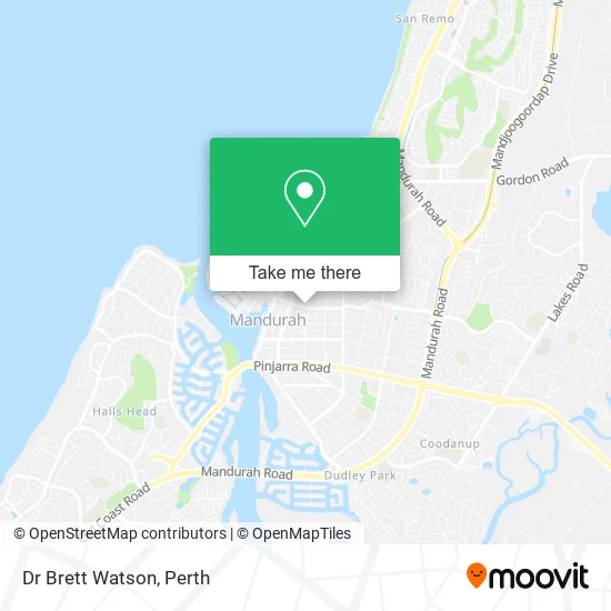 Dr Brett Watson map