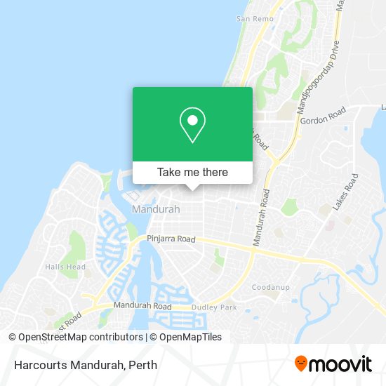 Harcourts Mandurah map