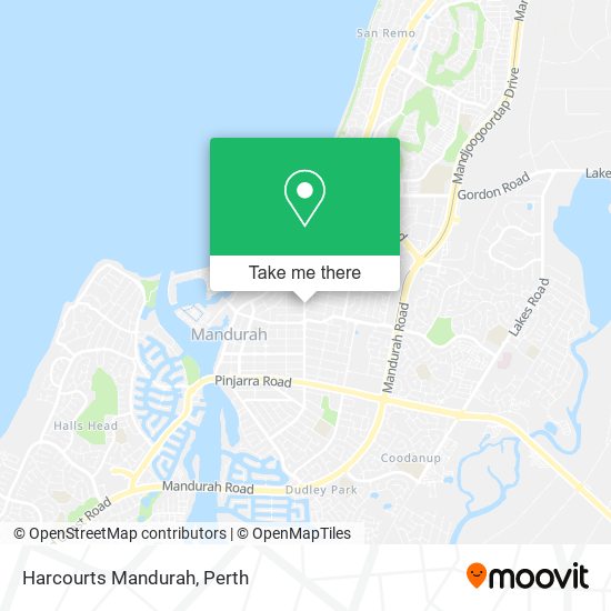 Harcourts Mandurah map