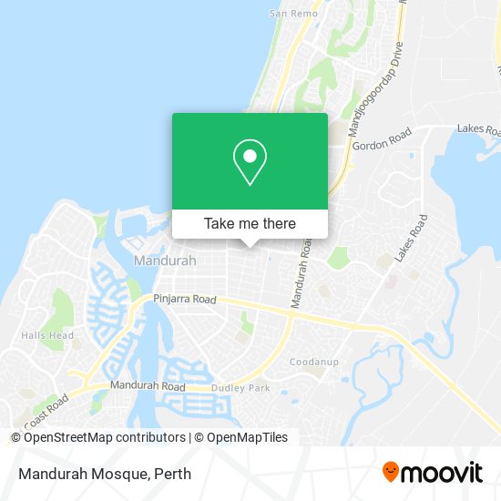 Mandurah Mosque map