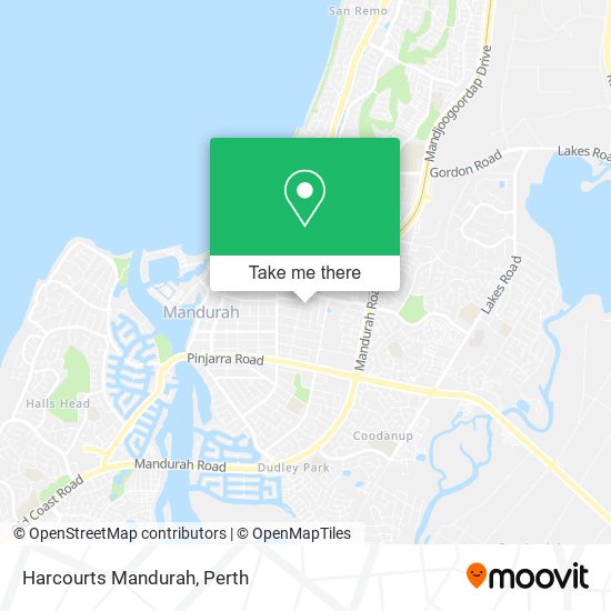 Harcourts Mandurah map