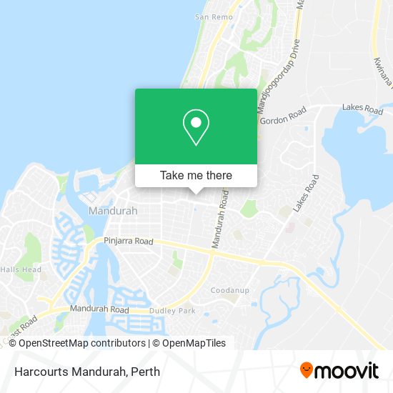 Mapa Harcourts Mandurah