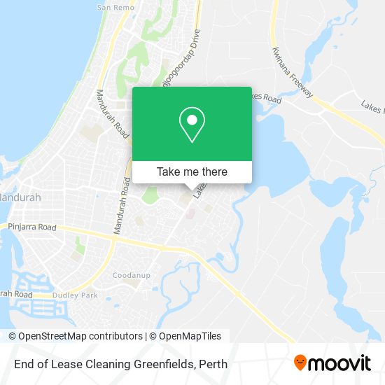 End of Lease Cleaning Greenfields map
