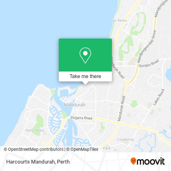 Mapa Harcourts Mandurah