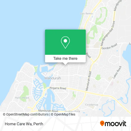 Home Care Wa map