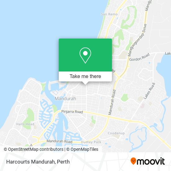 Harcourts Mandurah map