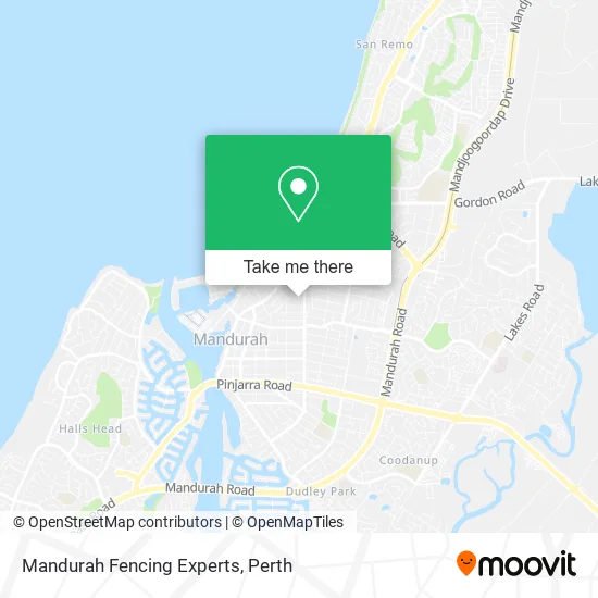 Mapa Mandurah Fencing Experts