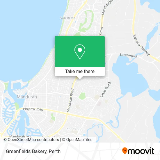 Mapa Greenfields Bakery