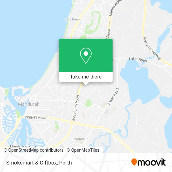 Mapa Smokemart & Giftbox