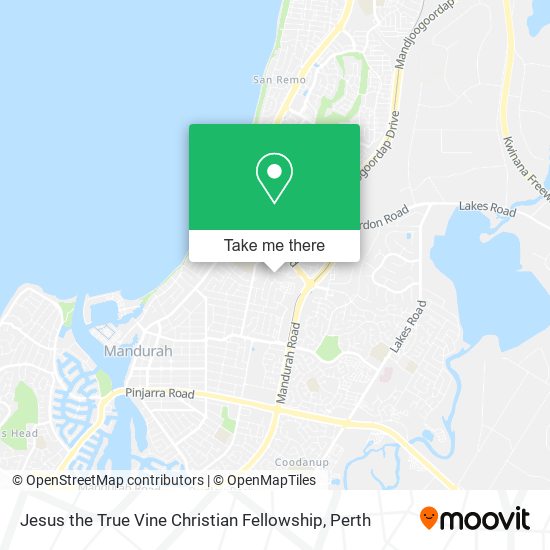 Jesus the True Vine Christian Fellowship map