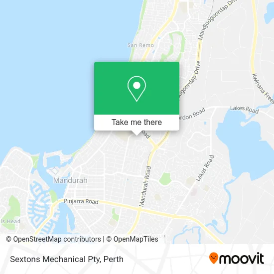 Mapa Sextons Mechanical Pty