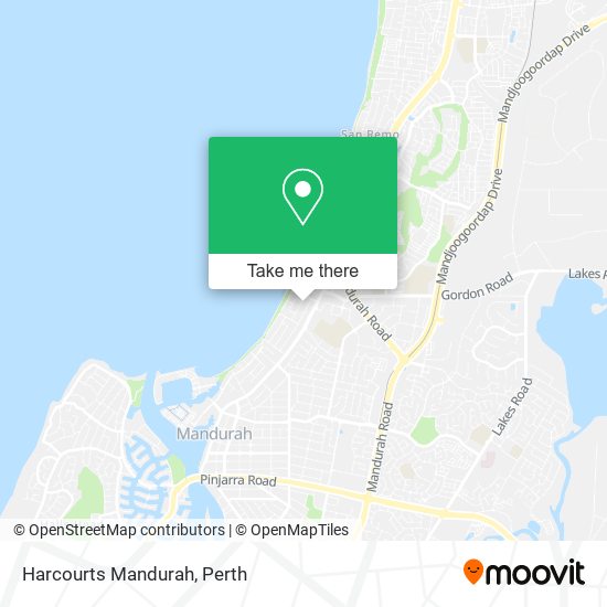 Harcourts Mandurah map