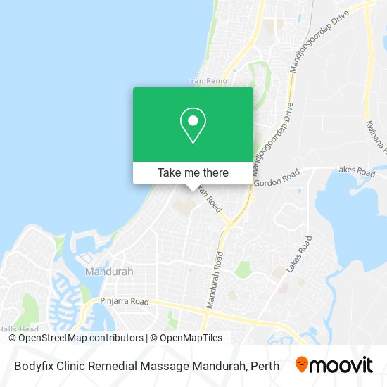 Mapa Bodyfix Clinic Remedial Massage Mandurah