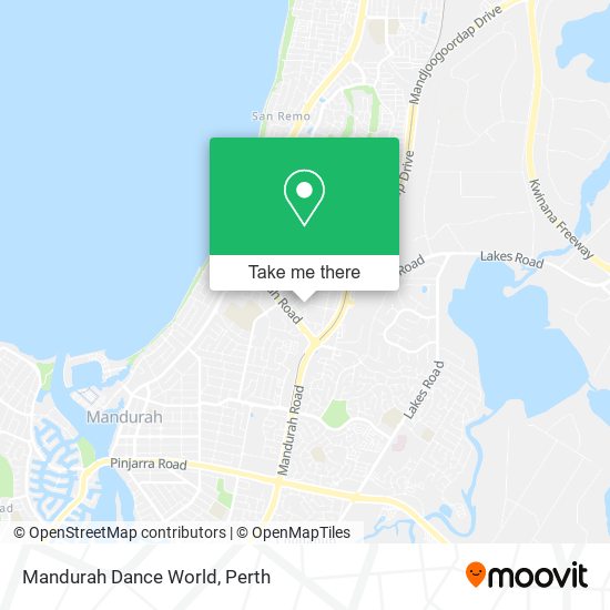 Mapa Mandurah Dance World