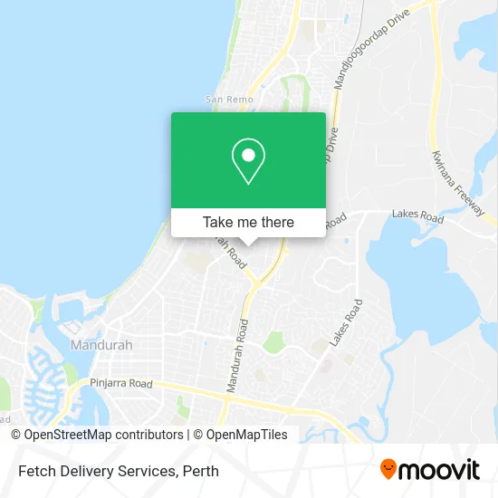 Mapa Fetch Delivery Services