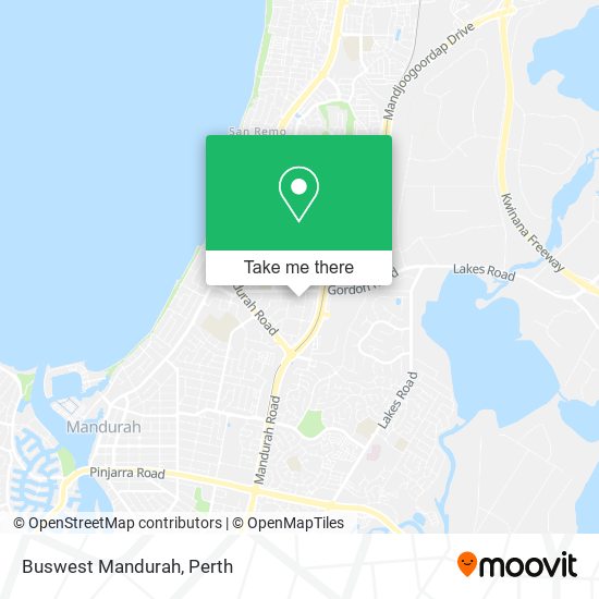 Mapa Buswest Mandurah