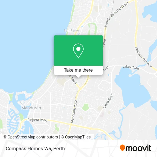 Mapa Compass Homes Wa