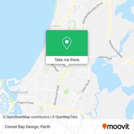 Mapa Comet Bay Design