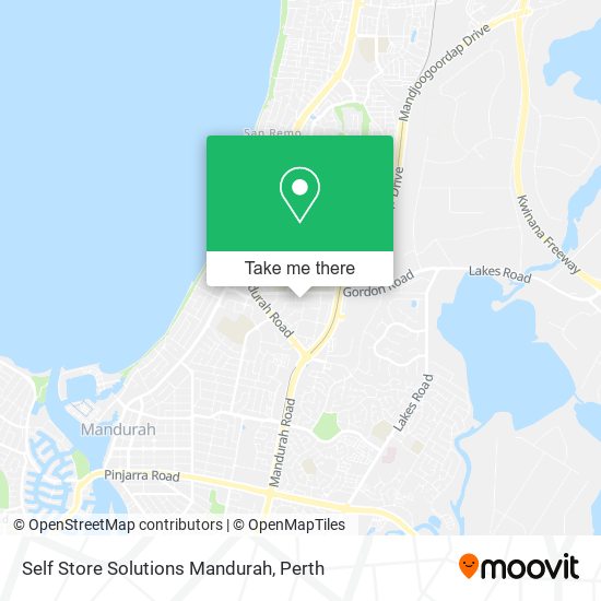 Mapa Self Store Solutions Mandurah