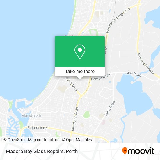 Mapa Madora Bay Glass Repairs
